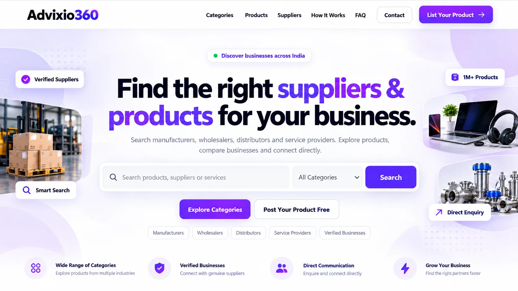 Advixio360 marketplace website project